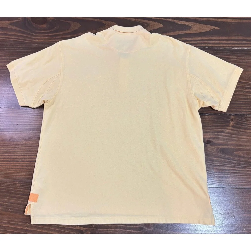ORVIS Polo Shirt Mens XL Yellow Cotton Fly Fishing Outdoor Casual Classic